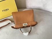 Fendi Small Peekaboo Cuoio Romano Grained Leather Brown 27x9.5x21cm - 6