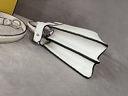 Fendi Small Peekaboo Cuoio Romano Grained Leather White 27x9.5x21cm - 5