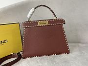 Fendi Medium Peekaboo Iseeu Full Grained Leather Burgundy 33x25.5x13cm - 1