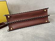Fendi Medium Peekaboo Iseeu Full Grained Leather Burgundy 33x25.5x13cm - 6