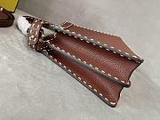 Fendi Medium Peekaboo Iseeu Full Grained Leather Burgundy 33x25.5x13cm - 5