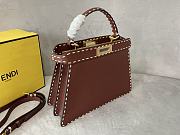 Fendi Medium Peekaboo Iseeu Full Grained Leather Burgundy 33x25.5x13cm - 4