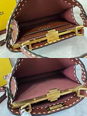 Fendi Medium Peekaboo Iseeu Full Grained Leather Burgundy 33x25.5x13cm - 3