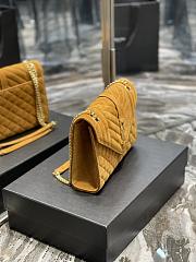 Ysl Medium Envelope In Suede Tan 487206 24×17.5×6cm - 4