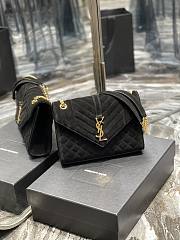 Ysl Medium Envelope In Suede Black 487206 24×17.5×6cm - 2