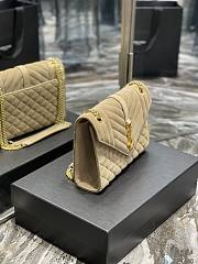 Ysl Medium Envelope In Suede Beige 487206 24×17.5×6cm - 3