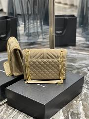 Ysl Medium Envelope In Suede Beige 487206 24×17.5×6cm - 2