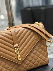 Ysl Large Envelope In Grained Tan 487198 31×22×7.5cm - 4