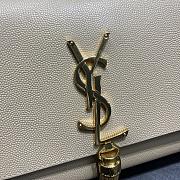 Ysl Medium Kate In Grained Leather Gold-tone Beige 354119 24x14.5x5cm - 2