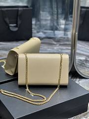 Ysl Medium Kate In Grained Leather Gold-tone Beige 354119 24x14.5x5cm - 5