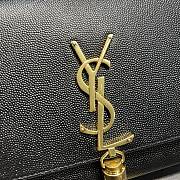 Ysl Medium Kate In Grained Leather Gold-tone Black 354119 24x14.5x5cm - 6
