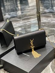 Ysl Medium Kate In Grained Leather Gold-tone Black 354119 24x14.5x5cm - 3