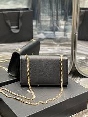 Ysl Medium Kate In Grained Leather Gold-tone Black 354119 24x14.5x5cm - 2