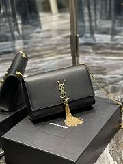 Ysl Medium Kate In Smooth Leather Gold-tone Black 354119 24x14.5x5cm - 6