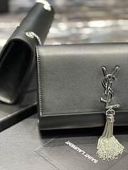 Ysl Medium Kate In Smooth Leather Silver-tone Black 354119 24x14.5x5cm - 2