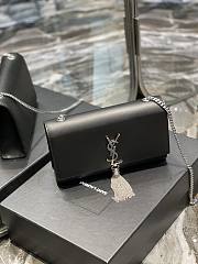 Ysl Medium Kate In Smooth Leather Silver-tone Black 354119 24x14.5x5cm - 3