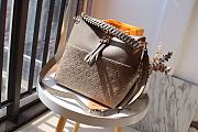 Louis Vuitton Maida Hobo Bag Monogram Empreinte Leather Tourterelle Gray M45523 33x16x30cm - 1