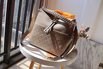 Louis Vuitton Maida Hobo Bag Monogram Empreinte Leather Black M45522  33x16x30cm 
