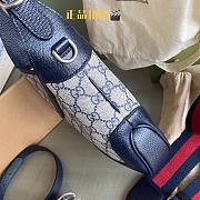 Gucci Small Jackie 1961 GG Shoulder Bag Blue/Beige 678843 28×19×4.5cm - 3