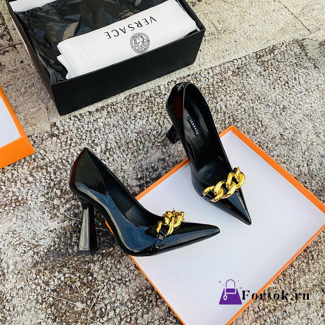 Versace Medusa Chain Pumps Black - 1