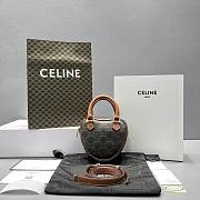 Celine Medium Heart In Triomphe Canvas Tan 198222 14.5x12x5cm - 1