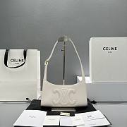 Celine Cuir Triomphe Shoulder Bag In Leather White 198153 24x13x5cm - 1