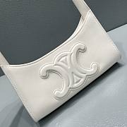 Celine Cuir Triomphe Shoulder Bag In Leather White 198153 24x13x5cm - 3