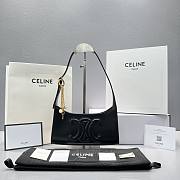 Celine Cuir Triomphe Shoulder Bag In Leather Black 198153 24x13x5cm - 1