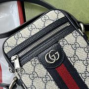 Gucci Small Ophidia GG Shoulder Bag Beige/Blue 598127 14.5x18x6cm - 4