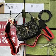 Gucci Mini Jackie 1961 Shoulder Bag Black Denim 685127 19x13x3cm - 1
