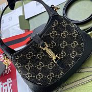 Gucci Mini Jackie 1961 Shoulder Bag Black Denim 685127 19x13x3cm - 4