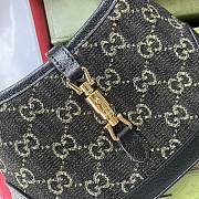 Gucci Mini Jackie 1961 Shoulder Bag Black Denim 685127 19x13x3cm - 5