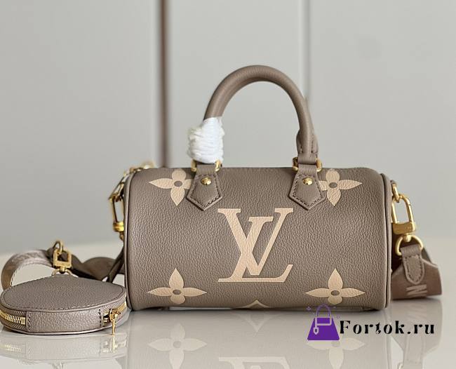 Louis Vuitton Papillon BB Monogram Leather Beige M46031 20x10x10cm - 1