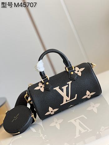 Louis Vuitton Papillon BB Monogram Leather Black M45980 20x10x10cm