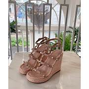 Valentino Garavani Ankle Strap Wedge Poudre 1W2S0F95 95mm - 5
