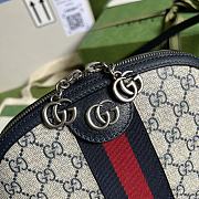 Gucci Small Ophidia GG Shoulder Bag Blue/Beige Canvas 499621 23x19x8cm - 5