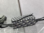Dior World Tour Saddle Belt Bag Canvas Beige/Blue 19x14x6cm - 5