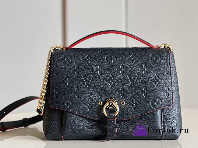 Louis Vuitton Blanche BB Monogram Empreinte Leather Marine Rouge M43781 22x16x7cm - 1