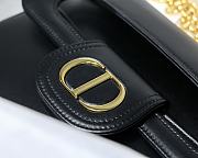 Dior Medium Double Bag Leather Black M8018 28x16.5x3cm - 4