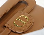 Dior Medium Double Bag Leather Brown M8018 28x16.5x3cm - 5