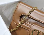 Dior Medium Double Bag Leather Brown M8018 28x16.5x3cm - 2