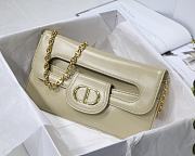 Dior Medium Double Bag Leather Light Beige M8018 28x16.5x3cm - 4