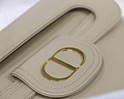 Dior Medium Double Bag Leather Light Beige M8018 28x16.5x3cm - 2