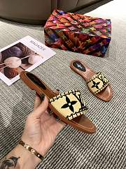 Louis Vuitton Raffia Slide Black - 5
