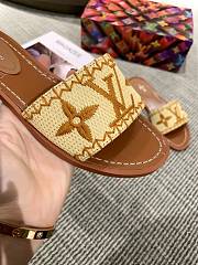 Louis Vuitton Raffia Slide Brown - 3