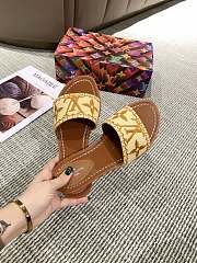 Louis Vuitton Raffia Slide Brown - 6