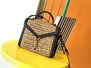 Ysl Mini Cassandra Leather/Raffia Shoulder Bag 20x16x7.5cm - 1