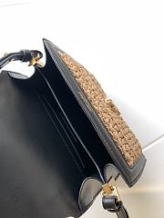Ysl Mini Cassandra Leather/Raffia Shoulder Bag 20x16x7.5cm - 5