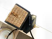 Ysl Mini Cassandra Leather/Raffia Shoulder Bag 20x16x7.5cm - 4