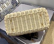 Dior Medium Lady Dior Wicker Bag Black M0565 24cm - 6